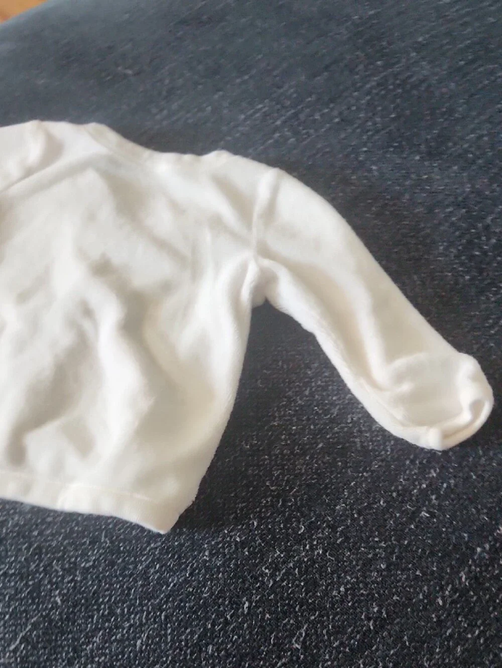 Carter's White Terrycloth Baby Snap-Front Long Sleeve Shirt